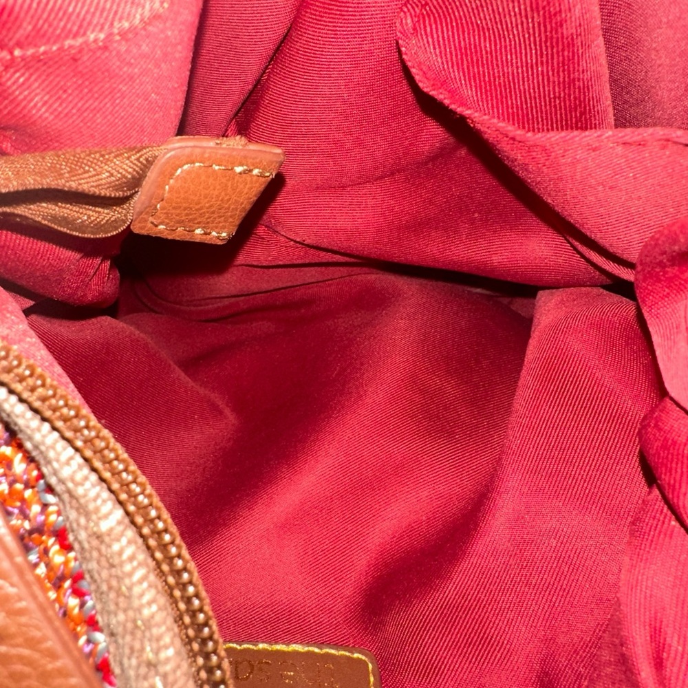 The Sak Brown and Red Crossbody Bag with Bohemian Style - Picture 10 of 10